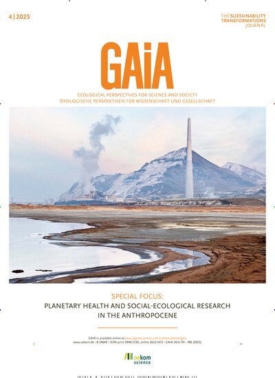 Titelbild der Ausgabe 4/2025 von GAIA. Diese Zeitschrift und viele weitere Naturzeitschriften, Landwirtschaftszeitungen und Umweltmagazine als Abo oder epaper bei United Kiosk online kaufen.