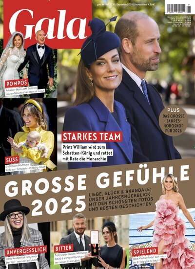 Titelbild der Ausgabe 1/2026 von Gala. Diese Zeitschrift und viele weitere Lifestylemagazine und Peoplemagazine als Abo oder epaper bei United Kiosk online kaufen.
