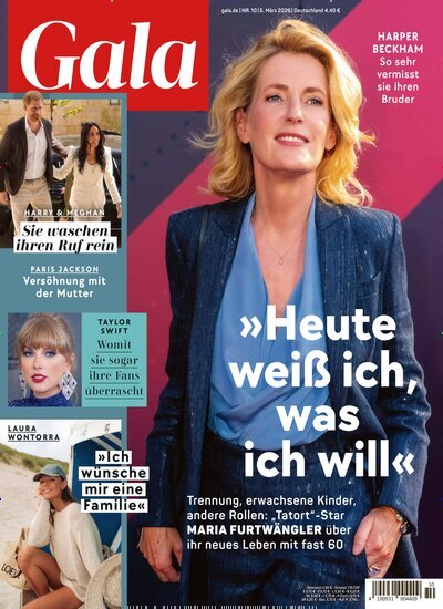 Titelbild der Ausgabe 10/2026 von Gala. Diese Zeitschrift und viele weitere Lifestylemagazine und Peoplemagazine als Abo oder epaper bei United Kiosk online kaufen.