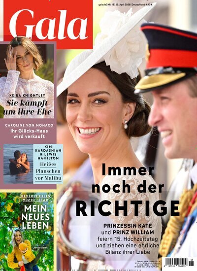 Titelbild der Ausgabe 18/2026 von Gala. Diese Zeitschrift und viele weitere Lifestylemagazine und Peoplemagazine als Abo oder epaper bei United Kiosk online kaufen.