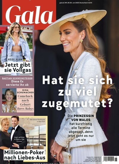 Titelbild der Ausgabe 26/2025 von Gala. Diese Zeitschrift und viele weitere Lifestylemagazine und Peoplemagazine als Abo oder epaper bei United Kiosk online kaufen.