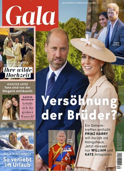 Titelbild der Ausgabe 30/2025 von Gala. Diese Zeitschrift und viele weitere Lifestylemagazine und Peoplemagazine als Abo oder epaper bei United Kiosk online kaufen.