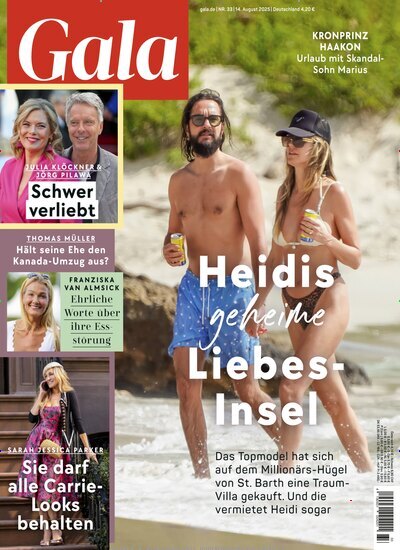 Titelbild der Ausgabe 33/2025 von Gala. Diese Zeitschrift und viele weitere Lifestylemagazine und Peoplemagazine als Abo oder epaper bei United Kiosk online kaufen.