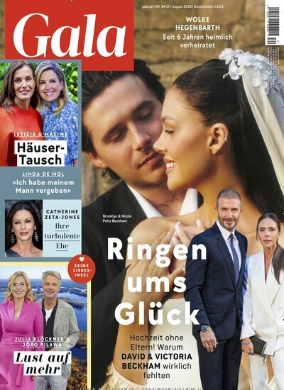 Titelbild der Ausgabe 34/2025 von Gala. Diese Zeitschrift und viele weitere Lifestylemagazine und Peoplemagazine als Abo oder epaper bei United Kiosk online kaufen.