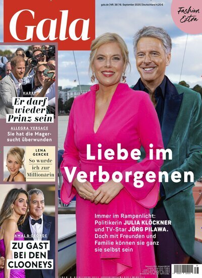 Titelbild der Ausgabe 38/2025 von Gala. Diese Zeitschrift und viele weitere Lifestylemagazine und Peoplemagazine als Abo oder epaper bei United Kiosk online kaufen.