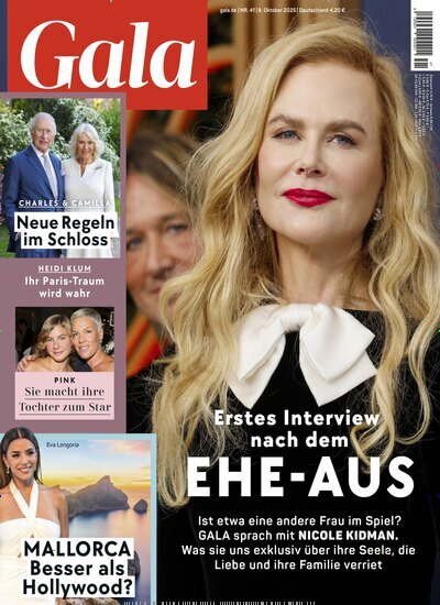 Titelbild der Ausgabe 41/2025 von Gala. Diese Zeitschrift und viele weitere Lifestylemagazine und Peoplemagazine als Abo oder epaper bei United Kiosk online kaufen.