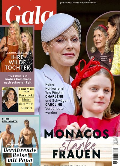 Titelbild der Ausgabe 48/2025 von Gala. Diese Zeitschrift und viele weitere Lifestylemagazine und Peoplemagazine als Abo oder epaper bei United Kiosk online kaufen.