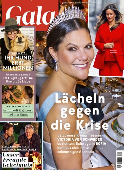 Titelbild der Ausgabe 51/2025 von Gala. Diese Zeitschrift und viele weitere Lifestylemagazine und Peoplemagazine als Abo oder epaper bei United Kiosk online kaufen.