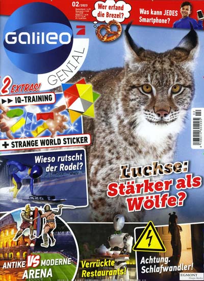 Titelbild der Ausgabe 2/2023 von Galileo Genial. Diese Zeitschrift und viele weitere Jugendzeitschriften und Kinderzeitschriften als Abo oder epaper bei United Kiosk online kaufen.