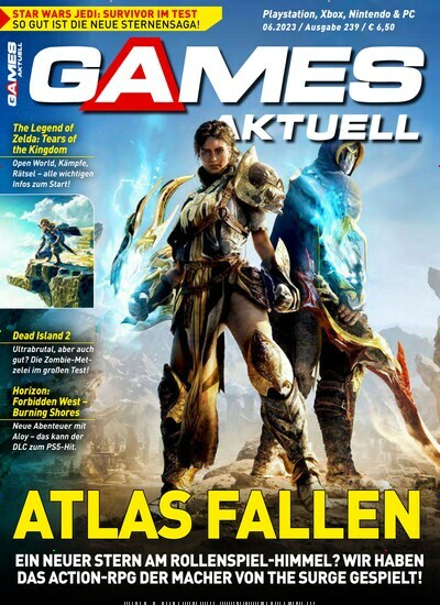 Titelbild der Ausgabe 6/2023 von Games Aktuell. Diese Zeitschrift und viele weitere Computerzeitschriften, Tabletmagazine und Smartphonemagazine als Abo oder epaper bei United Kiosk online kaufen.
