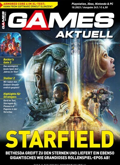 Titelbild der Ausgabe 10/2023 von Games Aktuell. Diese Zeitschrift und viele weitere Computerzeitschriften, Tabletmagazine und Smartphonemagazine als Abo oder epaper bei United Kiosk online kaufen.