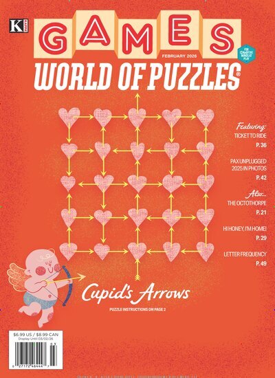 Titelbild der Ausgabe 1/2026 von Games World of Puzzles. Diese Zeitschrift und viele weitere Groschenromane und Rätselhefte als Abo oder epaper bei United Kiosk online kaufen.