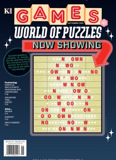 Titelbild der Ausgabe 9/2025 von Games World of Puzzles. Diese Zeitschrift und viele weitere Groschenromane und Rätselhefte als Abo oder epaper bei United Kiosk online kaufen.