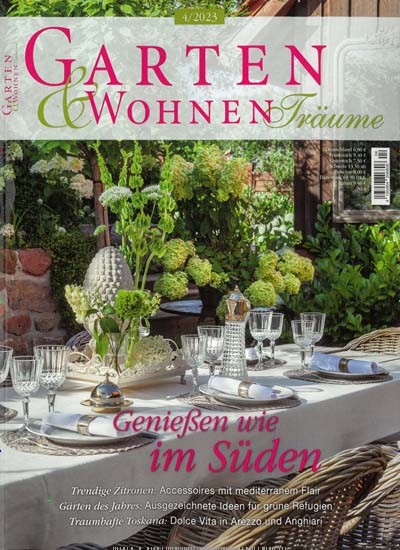 Titelbild der Ausgabe 4/2023 von Garten & Wohnenträume. Diese Zeitschrift und viele weitere Gartenzeitschriften und Wohnzeitschriften als Abo oder epaper bei United Kiosk online kaufen.