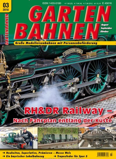 Gartenbahnen Kombi-Abo aktuelles Titelbild Ausgabe 3/2018 Aktuelles Titelbild von Gartenbahnen Kombi-Abo. Entdecken Sie jetzt die Ausgabe 3/2018. Lesen Sie gerne Reisemagazine, Freizeitmagazine und Wissensmagazine? Dann empfehlen wir Ihnen Gartenbahnen Kombi-Abo als Kombi-Abo zum Lesen als gedruckte Ausgabe, als digitale Ausgabe im Web und als epaper per App.