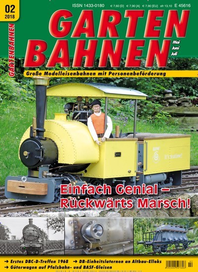 Gartenbahnen Kombi-Abo aktuelles Titelbild Ausgabe 2/2018 Aktuelles Titelbild von Gartenbahnen Kombi-Abo. Entdecken Sie jetzt die Ausgabe 2/2018. Lesen Sie gerne Reisemagazine, Freizeitmagazine und Wissensmagazine? Dann empfehlen wir Ihnen Gartenbahnen Kombi-Abo als Kombi-Abo zum Lesen als gedruckte Ausgabe, als digitale Ausgabe im Web und als epaper per App.