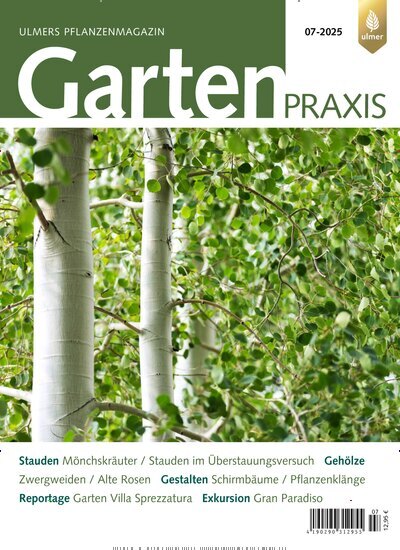 Titelbild der Ausgabe 7/2025 von Gartenpraxis. Diese Zeitschrift und viele weitere Naturzeitschriften, Landwirtschaftszeitungen und Umweltmagazine als Abo oder epaper bei United Kiosk online kaufen.