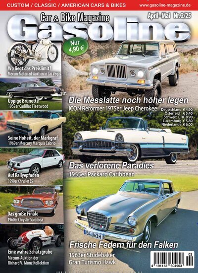 Titelbild der Ausgabe 2/2025 von Gasoline. Diese Zeitschrift und viele weitere Automagazine und Motorradzeitschriften als Abo oder epaper bei United Kiosk online kaufen.