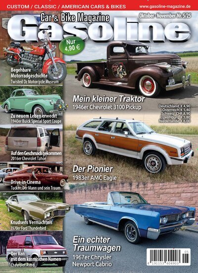 Titelbild der Ausgabe 5/2025 von Gasoline. Diese Zeitschrift und viele weitere Automagazine und Motorradzeitschriften als Abo oder epaper bei United Kiosk online kaufen.