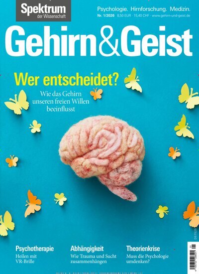 Titelbild der Ausgabe 1/2026 von Gehirn & Geist. Diese Zeitschrift und viele weitere Reisemagazine, Freizeitmagazine und Wissensmagazine als Abo oder epaper bei United Kiosk online kaufen.