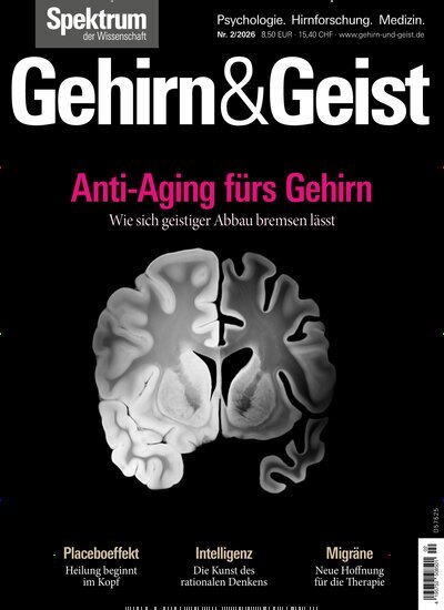 Titelbild der Ausgabe 2/2026 von Gehirn & Geist. Diese Zeitschrift und viele weitere Reisemagazine, Freizeitmagazine und Wissensmagazine als Abo oder epaper bei United Kiosk online kaufen.