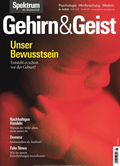 Titelbild der Ausgabe 6/2025 von Gehirn & Geist. Diese Zeitschrift und viele weitere Reisemagazine, Freizeitmagazine und Wissensmagazine als Abo oder epaper bei United Kiosk online kaufen.