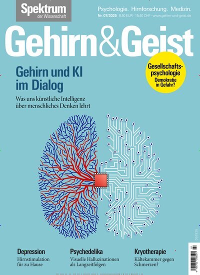 Titelbild der Ausgabe 7/2025 von Gehirn & Geist. Diese Zeitschrift und viele weitere Reisemagazine, Freizeitmagazine und Wissensmagazine als Abo oder epaper bei United Kiosk online kaufen.