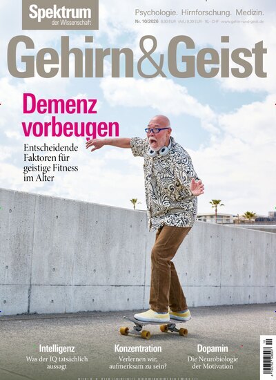 Titelbild der Ausgabe 10/2026 von Gehirn & Geist. Diese Zeitschrift und viele weitere Reisemagazine, Freizeitmagazine und Wissensmagazine als Abo oder epaper bei United Kiosk online kaufen.