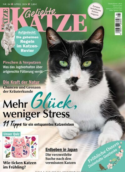 Titelbild der Ausgabe 4/2024 von Geliebte Katze. Diese Zeitschrift und viele weitere Elternzeitschriften und Tierzeitschriften als Abo oder epaper bei United Kiosk online kaufen.