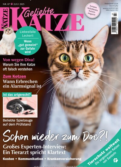 Titelbild der Ausgabe 7/2025 von Geliebte Katze. Diese Zeitschrift und viele weitere Elternzeitschriften und Tierzeitschriften als Abo oder epaper bei United Kiosk online kaufen.