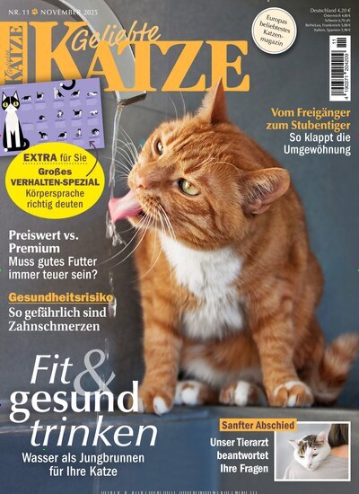 Titelbild der Ausgabe 11/2025 von Geliebte Katze. Diese Zeitschrift und viele weitere Elternzeitschriften und Tierzeitschriften als Abo oder epaper bei United Kiosk online kaufen.