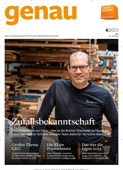 Titelbild der Ausgabe 6/2023 von genau. Diese Zeitschrift und viele weitere Architekturzeitschriften und Bauzeitschriften als Abo oder epaper bei United Kiosk online kaufen.