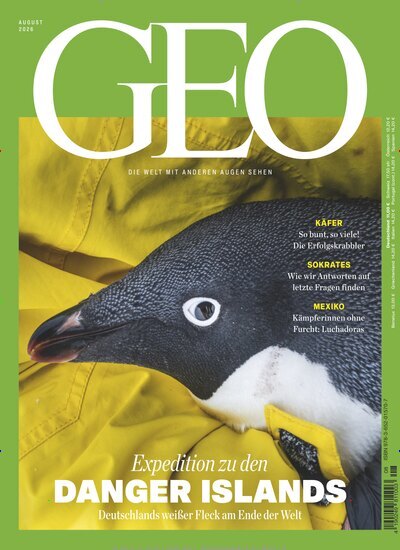 Titelbild der Ausgabe 8/2026 von GEO. Diese Zeitschrift und viele weitere Reisemagazine, Freizeitmagazine und Wissensmagazine als Abo oder epaper bei United Kiosk online kaufen.