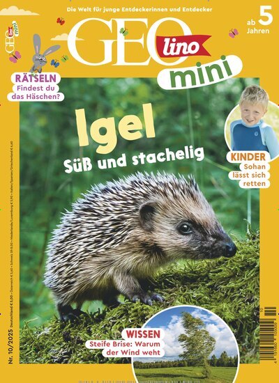 Titelbild der Ausgabe 10/2025 von GEOlino mini. Diese Zeitschrift und viele weitere Jugendzeitschriften und Kinderzeitschriften als Abo oder epaper bei United Kiosk online kaufen.