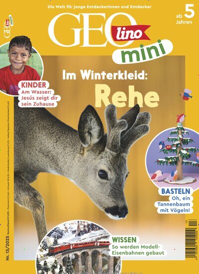 Titelbild der Ausgabe 13/2025 von GEOlino mini. Diese Zeitschrift und viele weitere Jugendzeitschriften und Kinderzeitschriften als Abo oder epaper bei United Kiosk online kaufen.