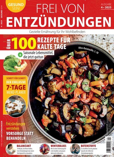 Titelbild der Ausgabe 4/2025 von Gesund sein!. Diese Zeitschrift und viele weitere Elternzeitschriften und Tierzeitschriften als Abo oder epaper bei United Kiosk online kaufen.