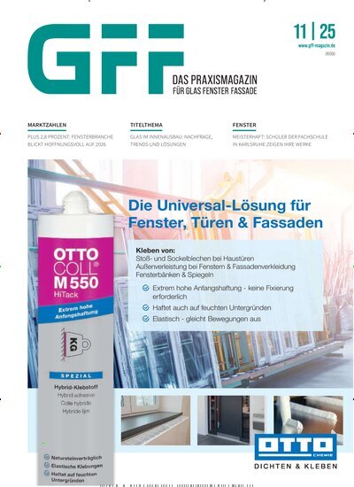 Titelbild der Ausgabe 11/2025 von GFF Das Praxismagazin. Diese Zeitschrift und viele weitere Architekturzeitschriften und Bauzeitschriften als Abo oder epaper bei United Kiosk online kaufen.