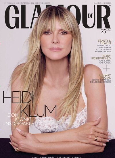Titelbild der Ausgabe 1/2026 von Glamour. Diese Zeitschrift und viele weitere Frauenzeitschriften als Abo oder epaper bei United Kiosk online kaufen.