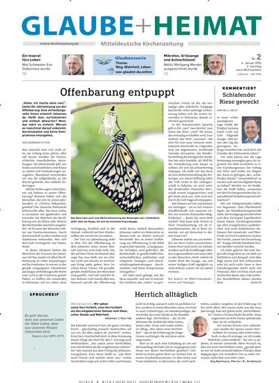 Titelbild der Ausgabe 2/2026 von Glaube + Heimat. Diese Zeitschrift und viele weitere Kunstmagazine und Kulturmagazine als Abo oder epaper bei United Kiosk online kaufen.