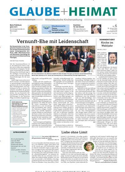 Titelbild der Ausgabe 4/2026 von Glaube + Heimat. Diese Zeitschrift und viele weitere Kunstmagazine und Kulturmagazine als Abo oder epaper bei United Kiosk online kaufen.