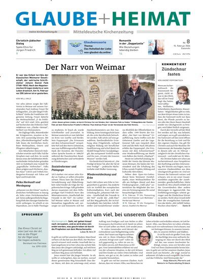 Titelbild der Ausgabe 8/2026 von Glaube + Heimat. Diese Zeitschrift und viele weitere Kunstmagazine und Kulturmagazine als Abo oder epaper bei United Kiosk online kaufen.