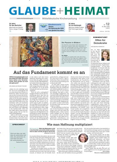 Titelbild der Ausgabe 12/2026 von Glaube + Heimat. Diese Zeitschrift und viele weitere Kunstmagazine und Kulturmagazine als Abo oder epaper bei United Kiosk online kaufen.
