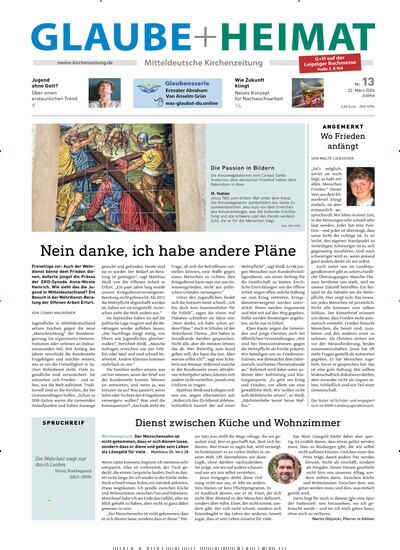 Titelbild der Ausgabe 13/2026 von Glaube + Heimat. Diese Zeitschrift und viele weitere Kunstmagazine und Kulturmagazine als Abo oder epaper bei United Kiosk online kaufen.