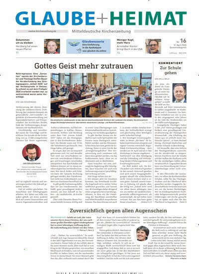 Titelbild der Ausgabe 16/2026 von Glaube + Heimat. Diese Zeitschrift und viele weitere Kunstmagazine und Kulturmagazine als Abo oder epaper bei United Kiosk online kaufen.