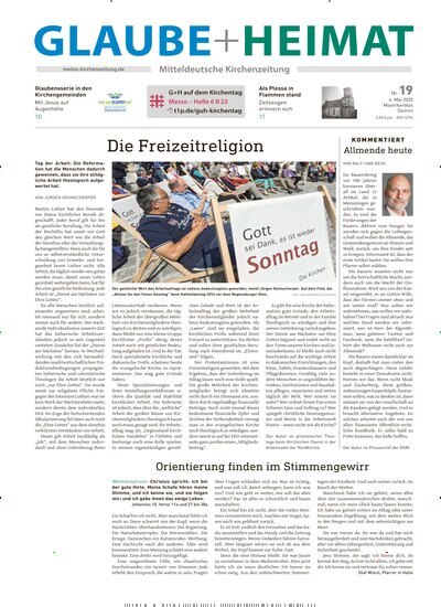 Titelbild der Ausgabe 19/2025 von Glaube + Heimat. Diese Zeitschrift und viele weitere Kunstmagazine und Kulturmagazine als Abo oder epaper bei United Kiosk online kaufen.
