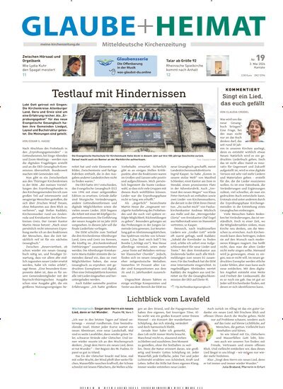 Titelbild der Ausgabe 19/2026 von Glaube + Heimat. Diese Zeitschrift und viele weitere Kunstmagazine und Kulturmagazine als Abo oder epaper bei United Kiosk online kaufen.