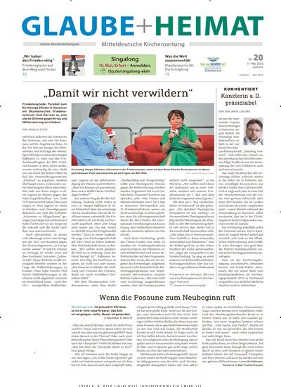 Titelbild der Ausgabe 20/2025 von Glaube + Heimat. Diese Zeitschrift und viele weitere Kunstmagazine und Kulturmagazine als Abo oder epaper bei United Kiosk online kaufen.