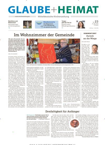 Titelbild der Ausgabe 23/2026 von Glaube + Heimat. Diese Zeitschrift und viele weitere Kunstmagazine und Kulturmagazine als Abo oder epaper bei United Kiosk online kaufen.
