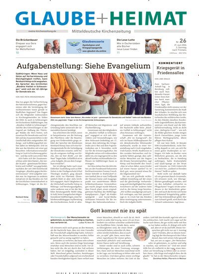 Titelbild der Ausgabe 26/2026 von Glaube + Heimat. Diese Zeitschrift und viele weitere Kunstmagazine und Kulturmagazine als Abo oder epaper bei United Kiosk online kaufen.