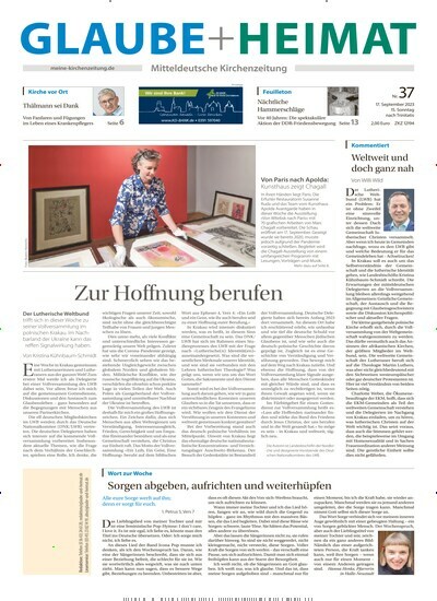 Titelbild der Ausgabe 37/2023 von Glaube + Heimat. Diese Zeitschrift und viele weitere Kunstmagazine und Kulturmagazine als Abo oder epaper bei United Kiosk online kaufen.